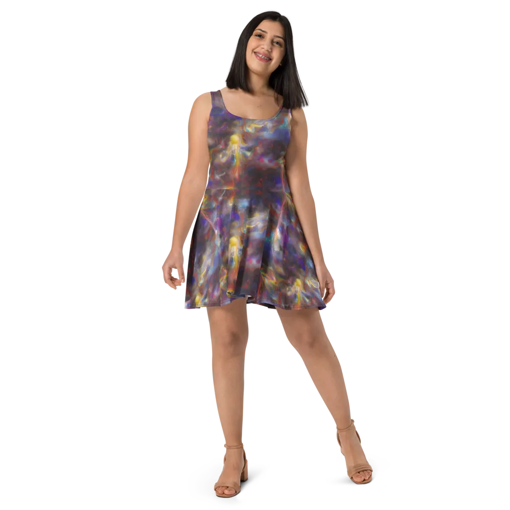 Quantum Wisp on Skater Dress — Front