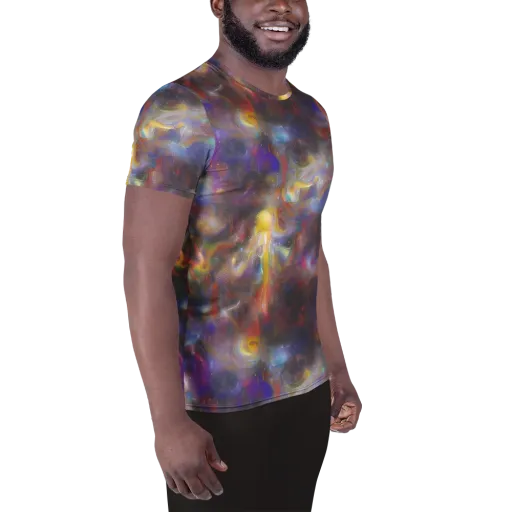Quantum Wisp on a Men's Athletic T-Shirt