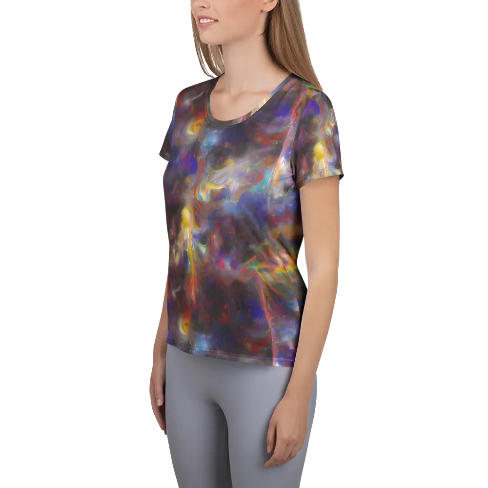 Quantum Wisp on Women's Athletic T-Shirt — Left