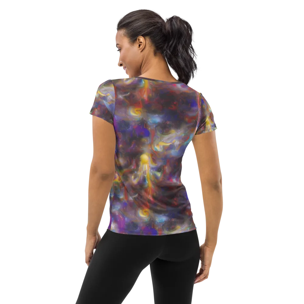 Quantum Wisp on Women's Athletic T-Shirt — Back
