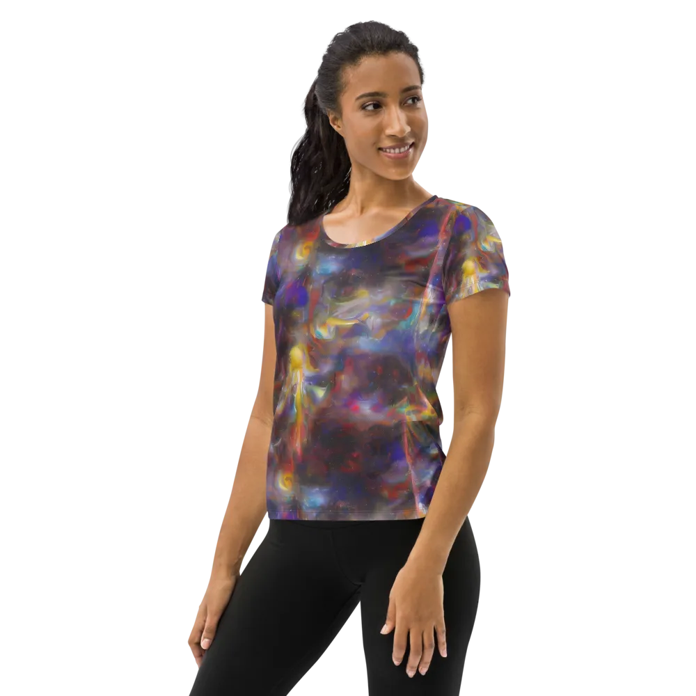 Quantum Wisp on Women's Athletic T-Shirt — Left