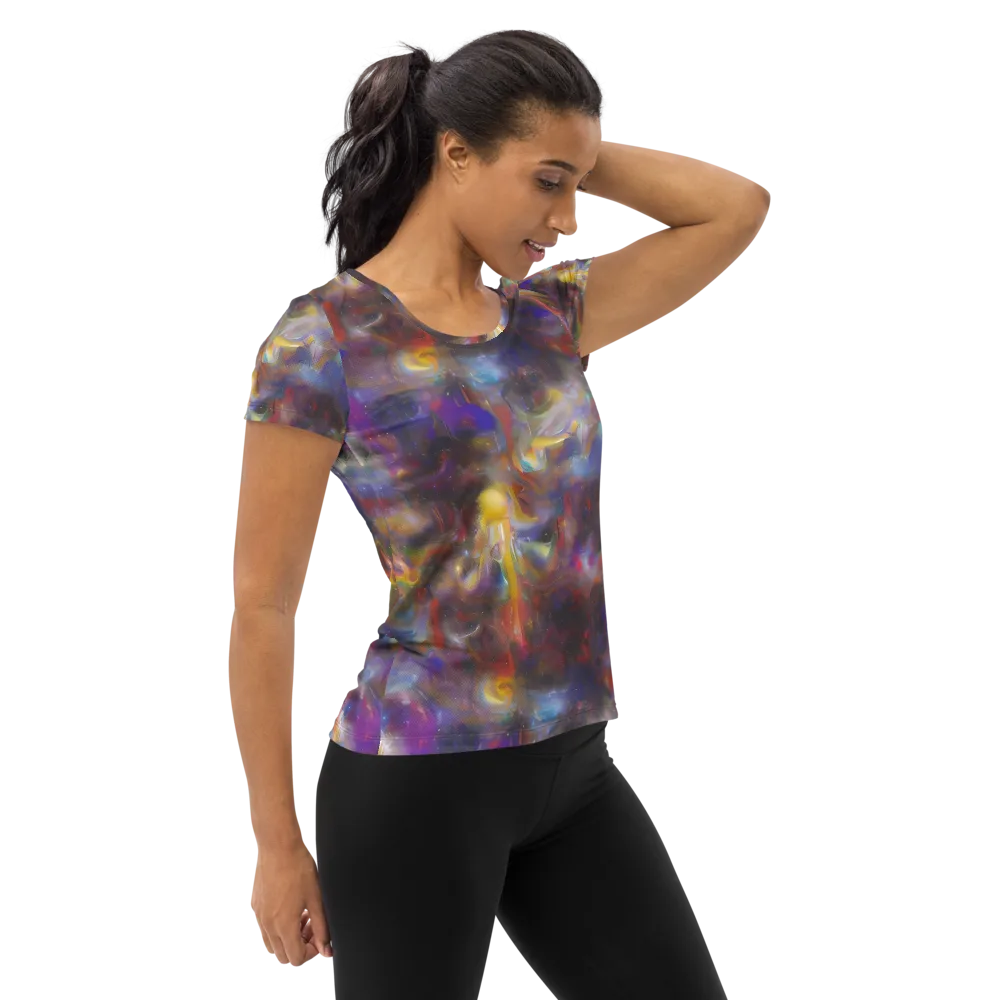 Quantum Wisp on Women's Athletic T-Shirt — Right