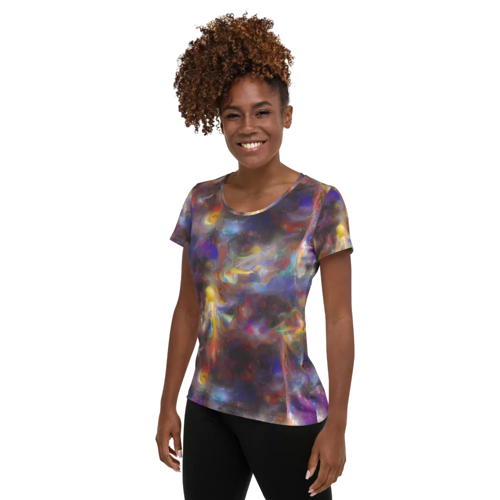 Quantum Wisp on Women's Athletic T-Shirt — Left
