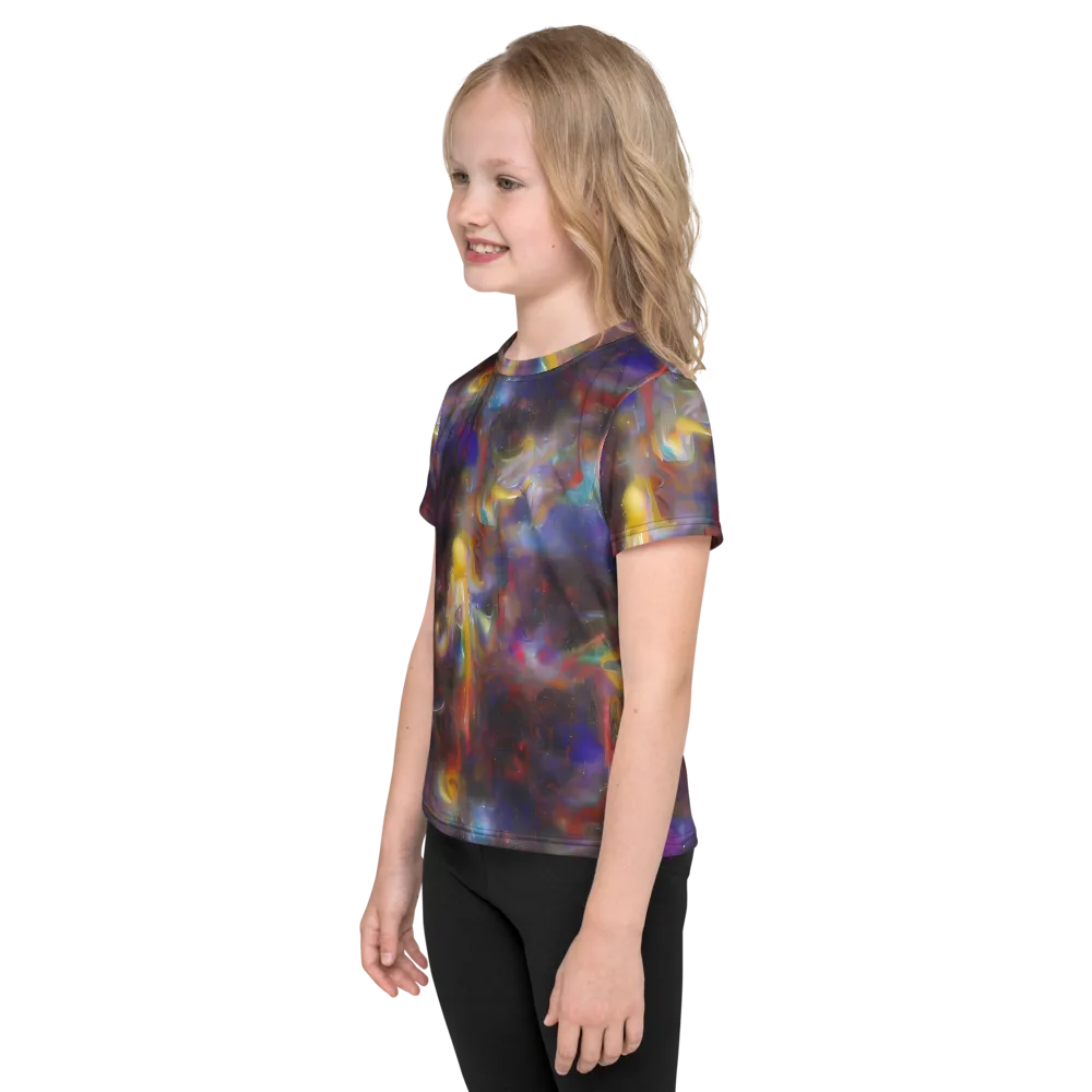 Quantum Wisp on Kids Crew Neck T-Shirt — Left