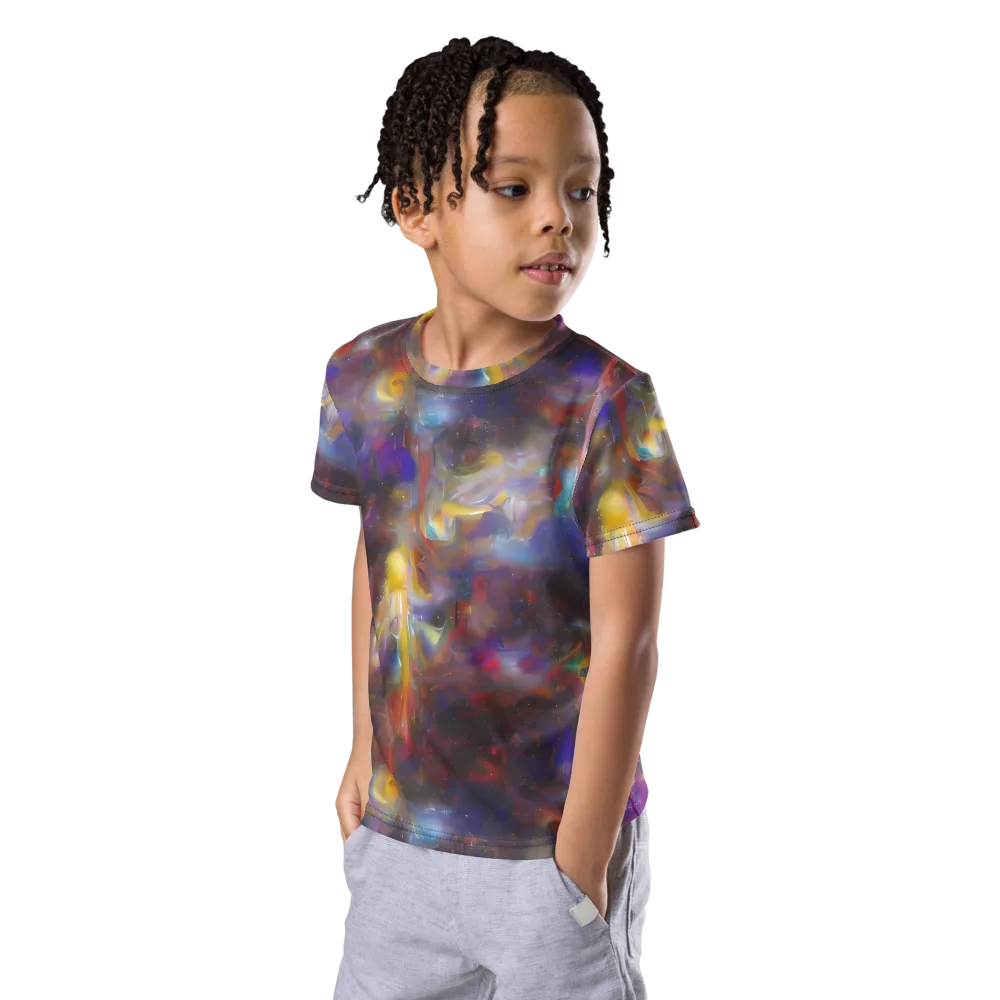 Quantum Wisp on Kids Crew Neck T-Shirt — Left Front
