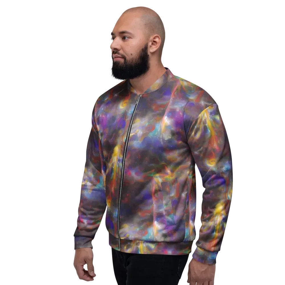 Quantum Wisp on Bomber Jacket — Left