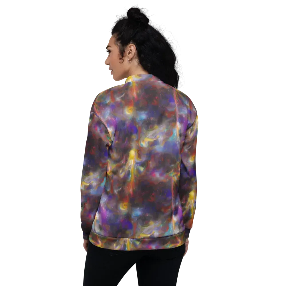 Quantum Wisp on Bomber Jacket — Back