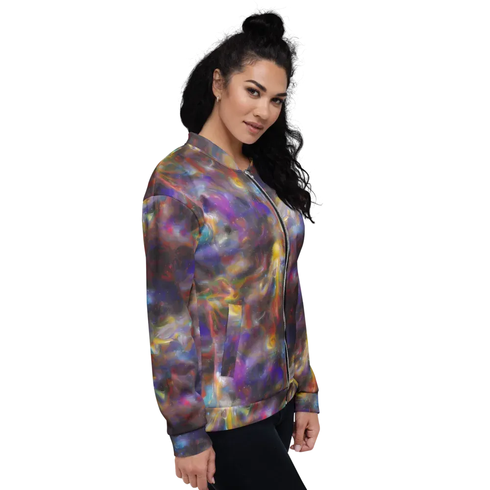 Quantum Wisp on Bomber Jacket — Right