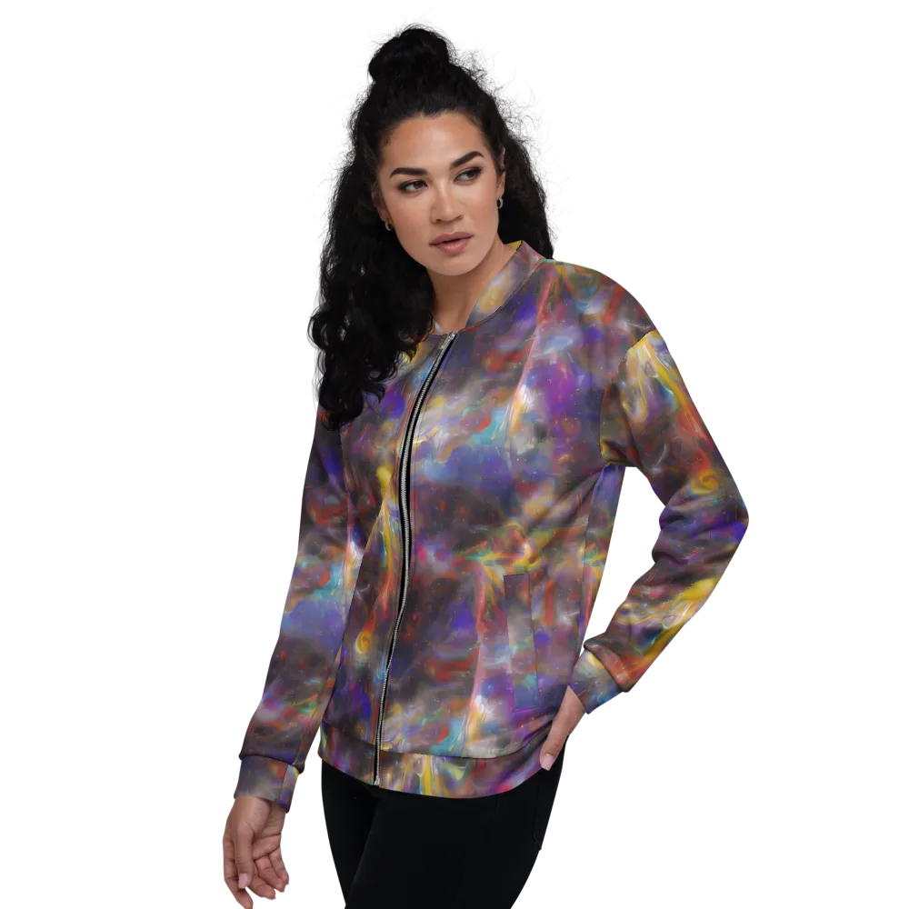 Quantum Wisp on Bomber Jacket — Left