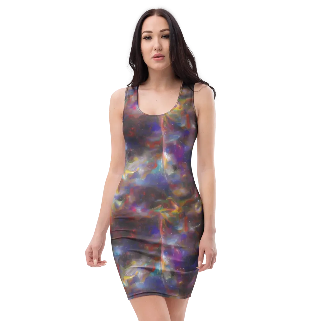 Quantum Wisp on Bodycon Dress — Front