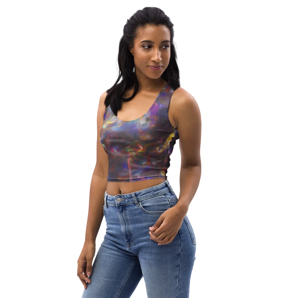 Quantum Wisp on Crop Top — Left Front