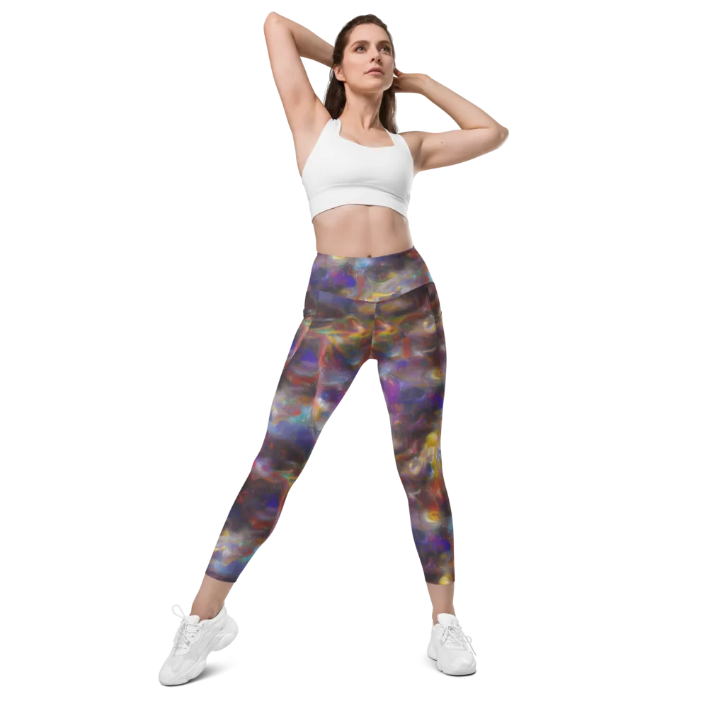 Quantum Wisp on Leggings with Pockets — Front