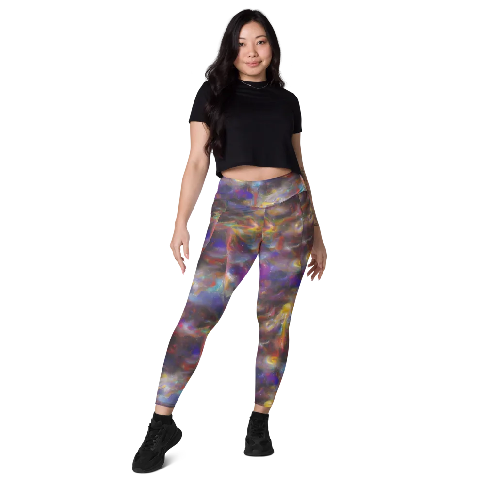 Quantum Wisp on Leggings with Pockets — Front