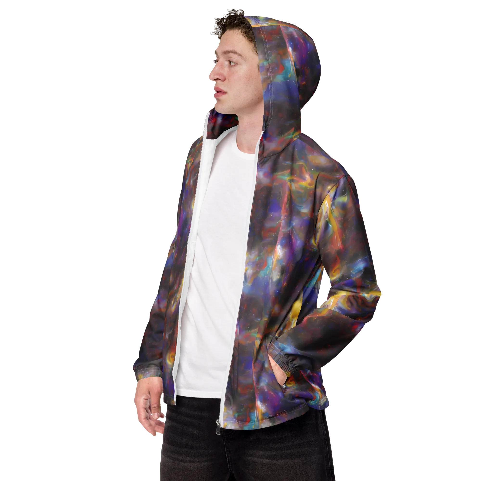 Quantum Wisp on Men's Windbreaker — Left Front