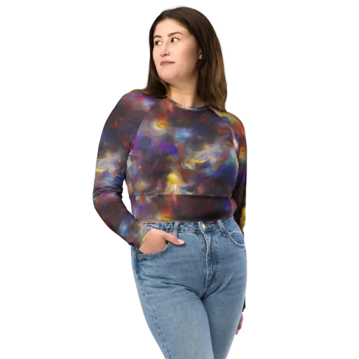 Quantum Wisp on a Long Sleeve Crop Top