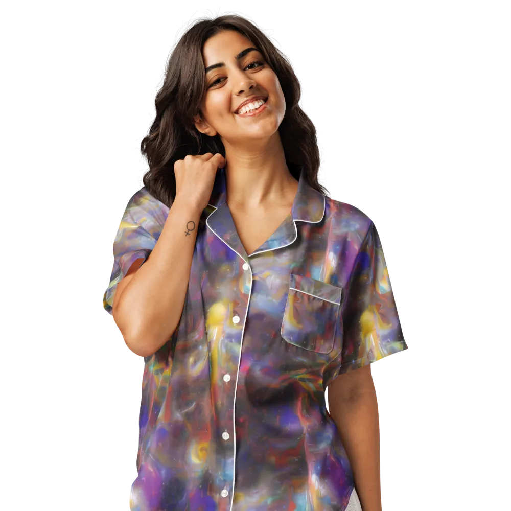 Quantum Wisp on Women's Short Sleeve Pajama Top — Front