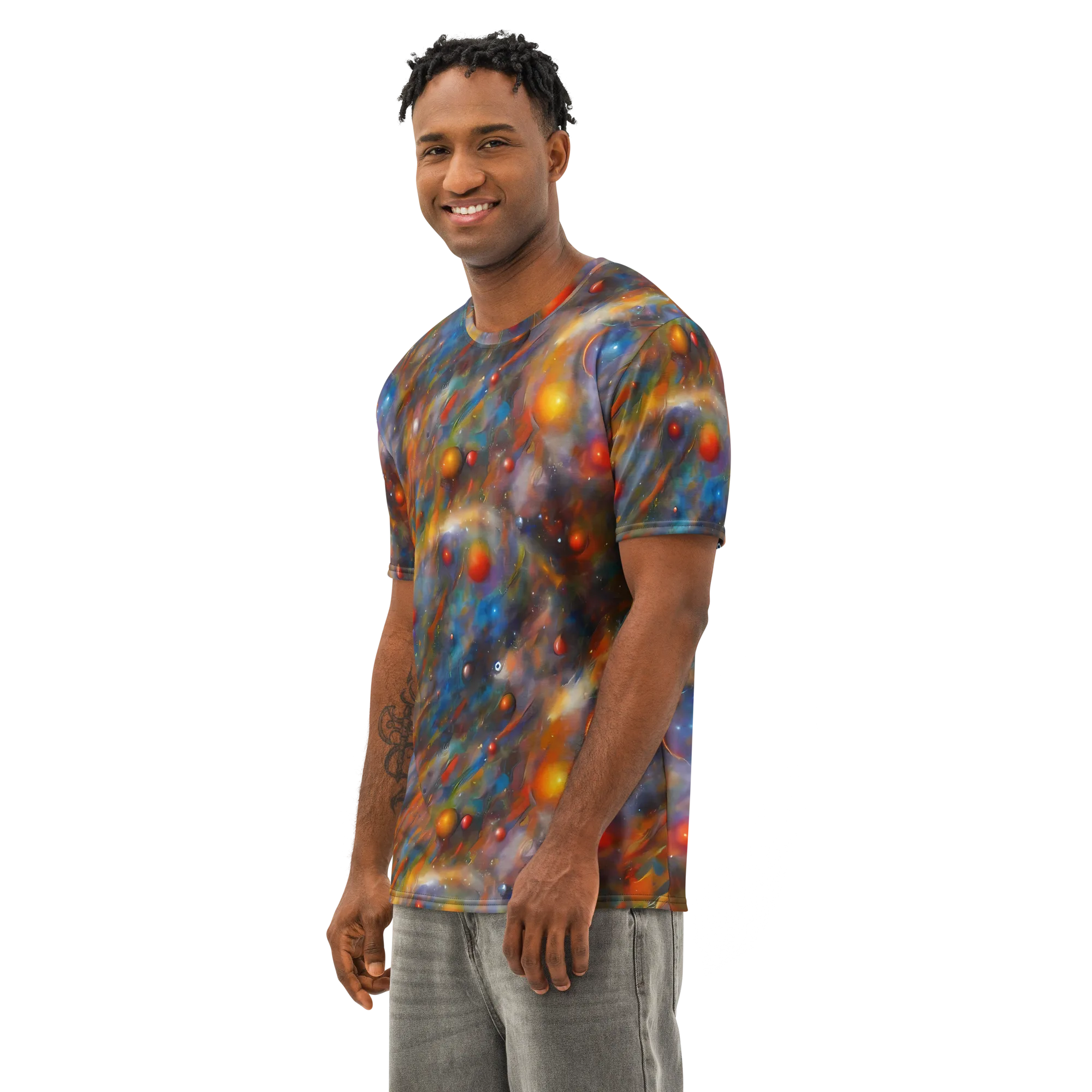 Kohn De Seve Canvas on Men's Cotton Crew Neck T-Shirt — Left Front