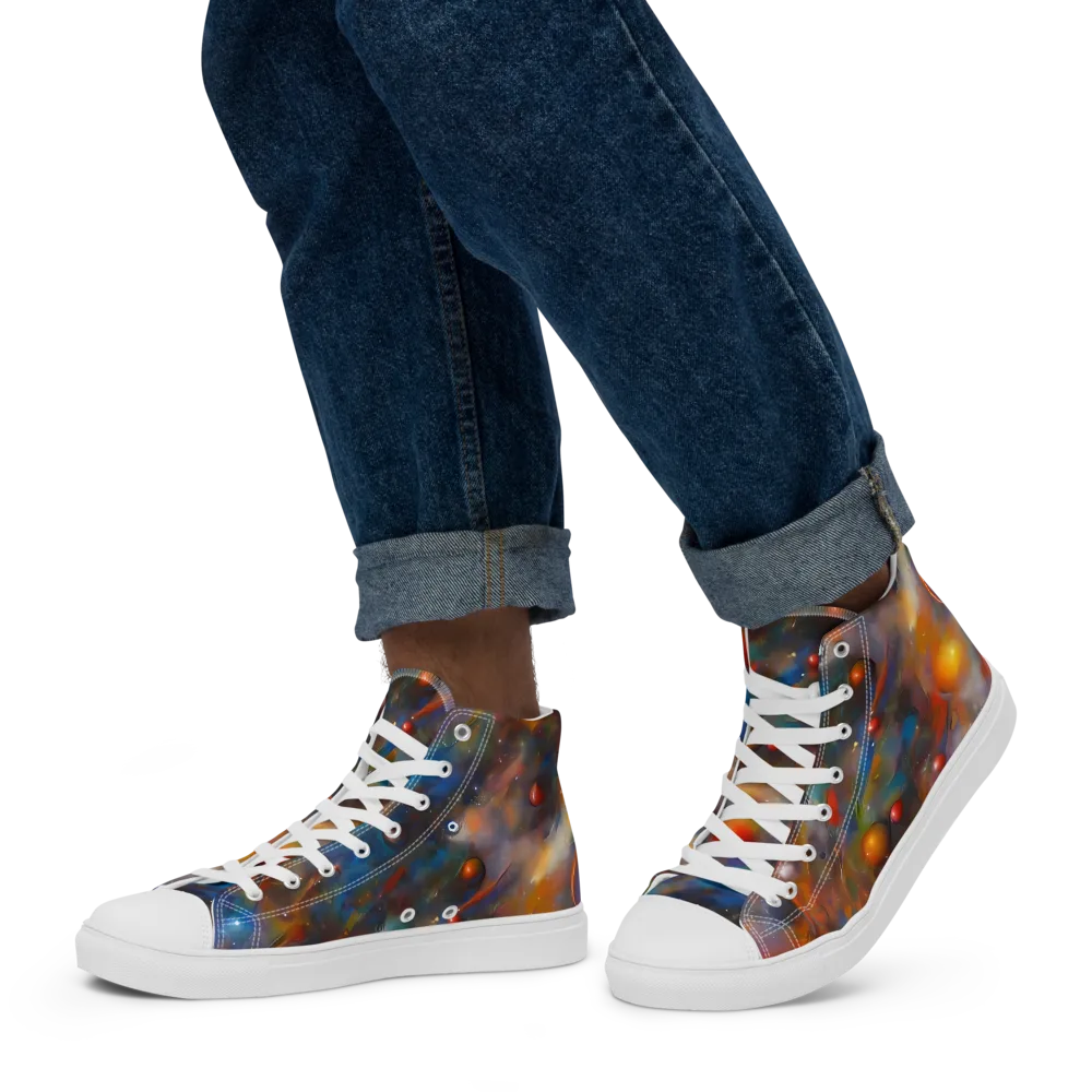 Kohn De Seve Canvas on Men's High Top Canvas Shoes — Left
