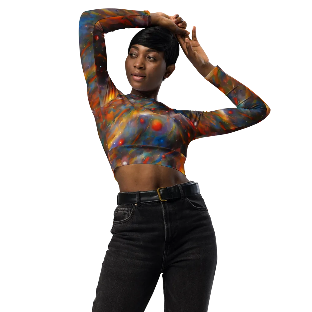 Kohn De Seve Canvas on Long Sleeve Crop Top — Front