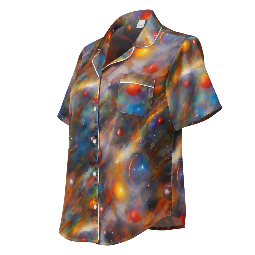 Kohn De Seve Canvas on Women's Short Sleeve Pajama Top — Left Front