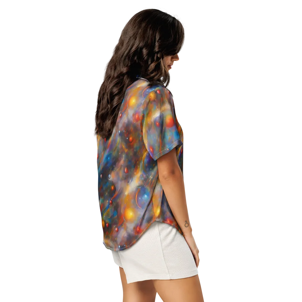 Kohn De Seve Canvas on Women's Short Sleeve Pajama Top — Right Back