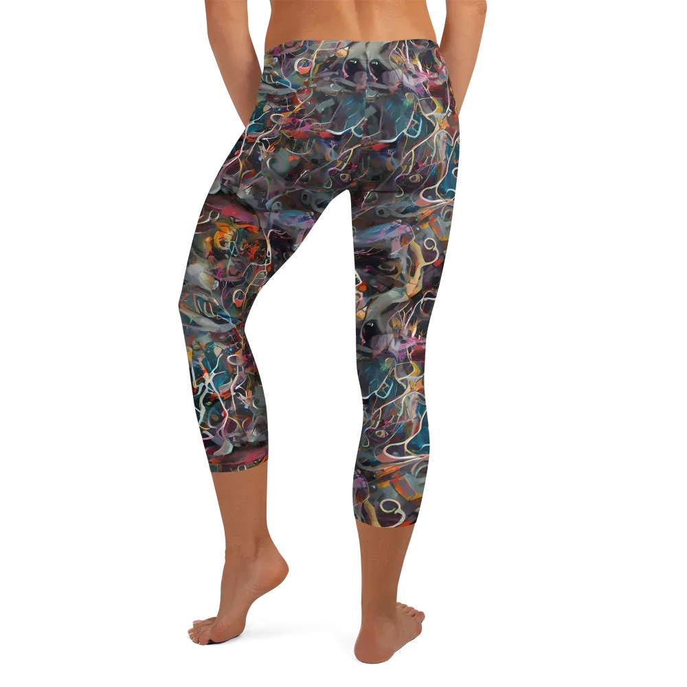 Chromatic Entanglement on Capri Leggings — Back