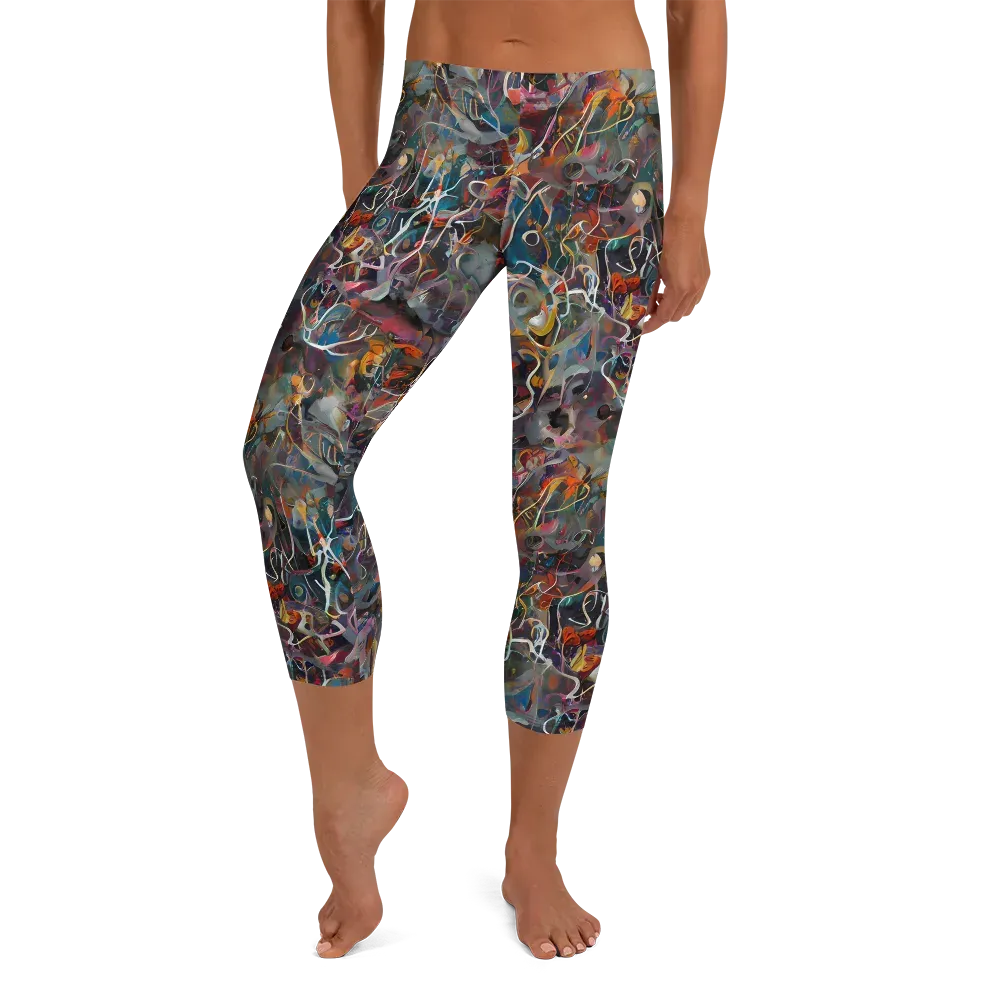 Chromatic Entanglement on Capri Leggings — Front