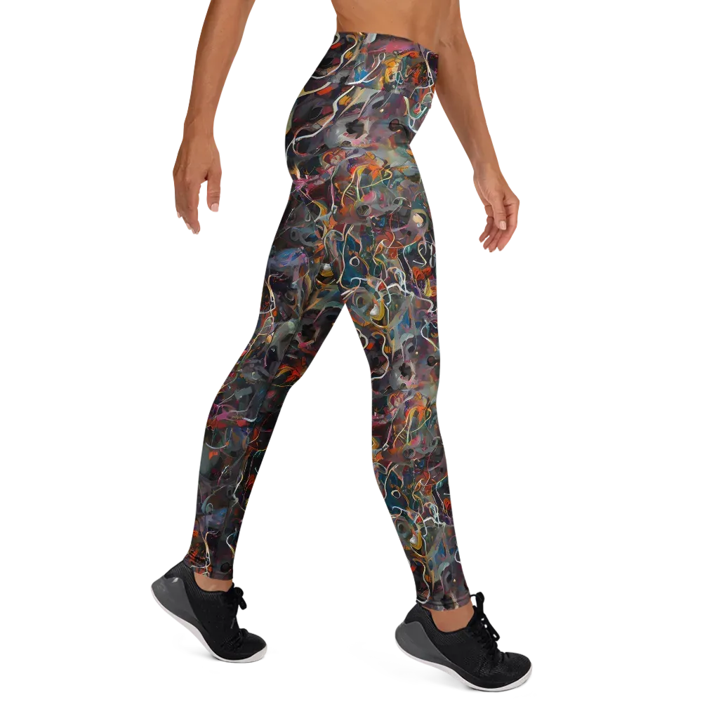 Chromatic Entanglement on Yoga Leggings — Right