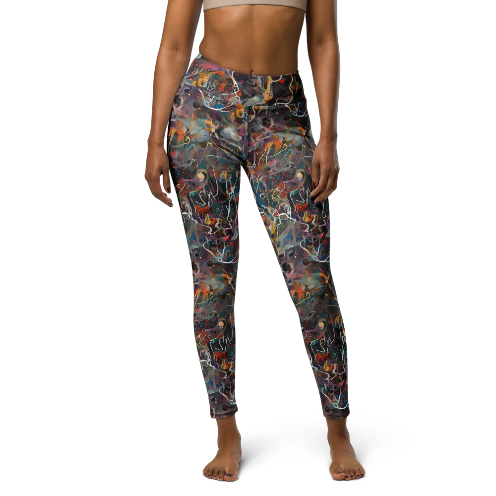 Chromatic Entanglement on Yoga Leggings — Front