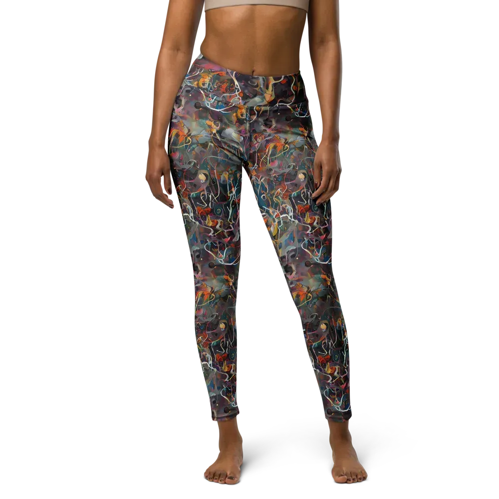 Chromatic Entanglement on Yoga Leggings — Front