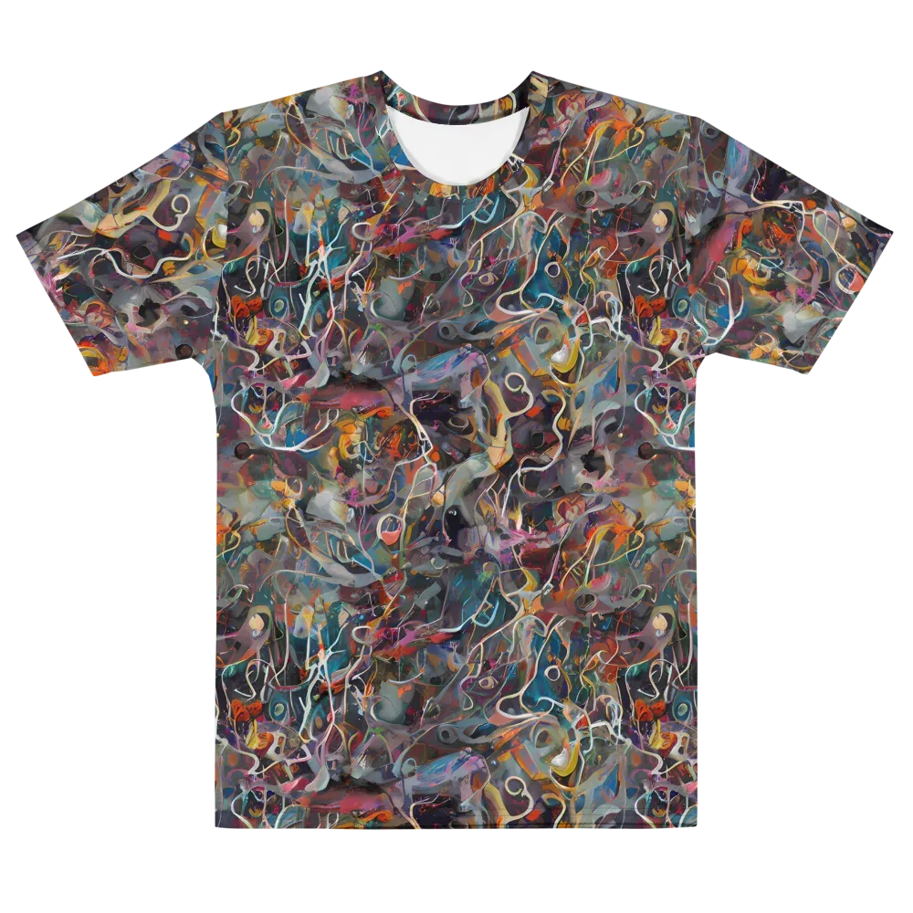 Chromatic Entanglement on Men's Cotton Crew Neck T-Shirt — Front
