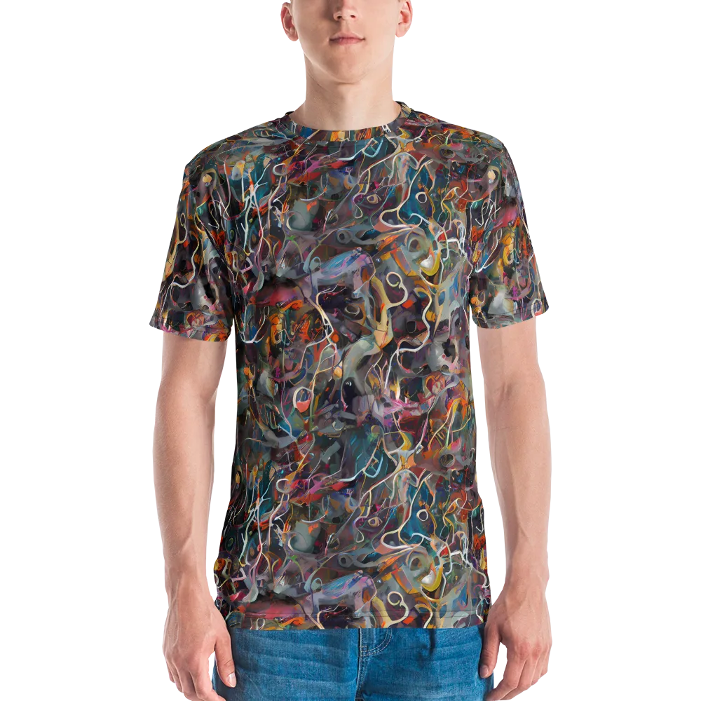 Chromatic Entanglement on Men's Crew Neck T-Shirt — Front