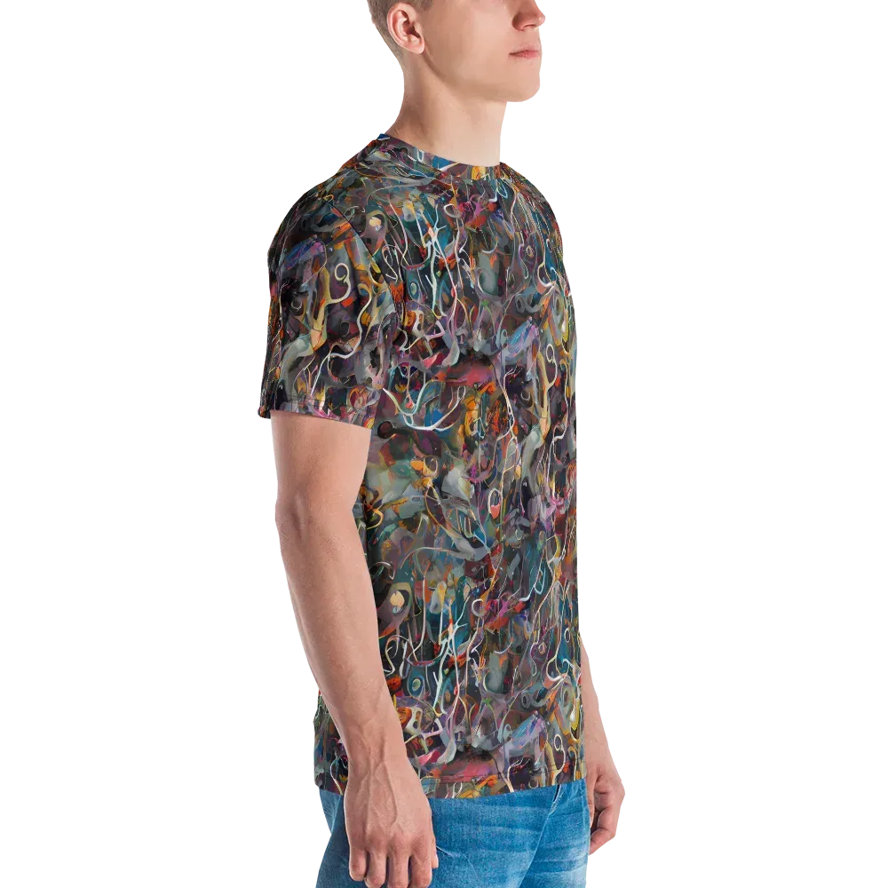 Chromatic Entanglement on Men's Crew Neck T-Shirt — Right