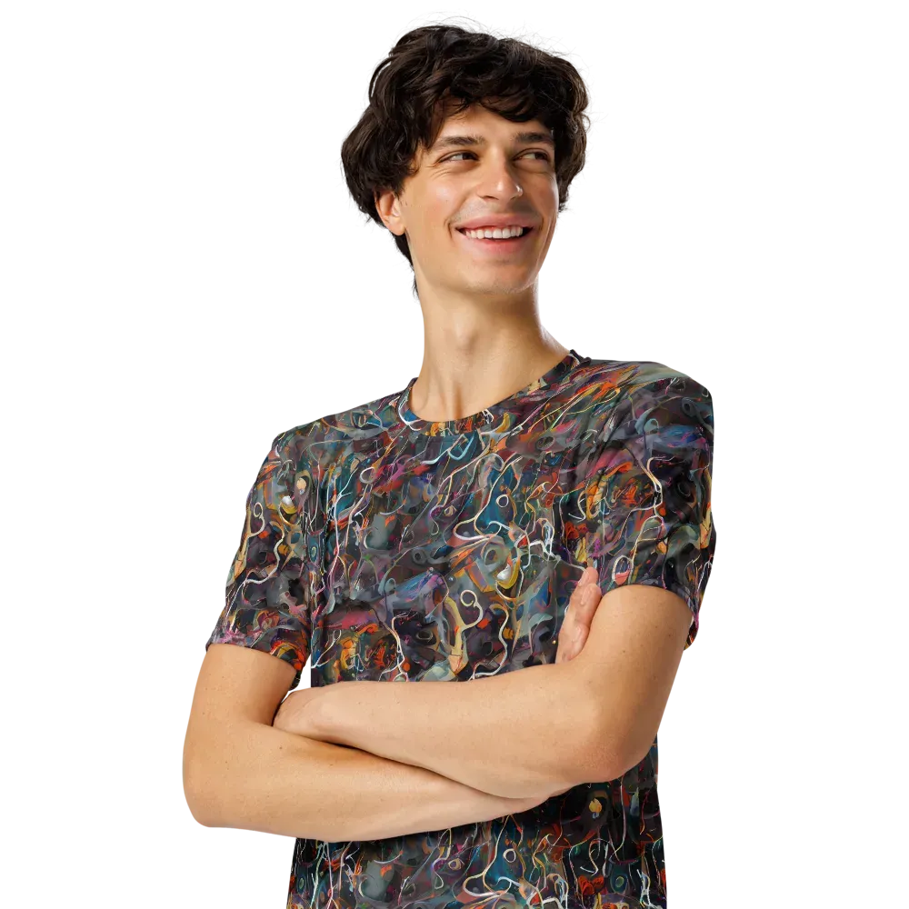 Chromatic Entanglement on Men's Crew Neck T-Shirt — Left Front