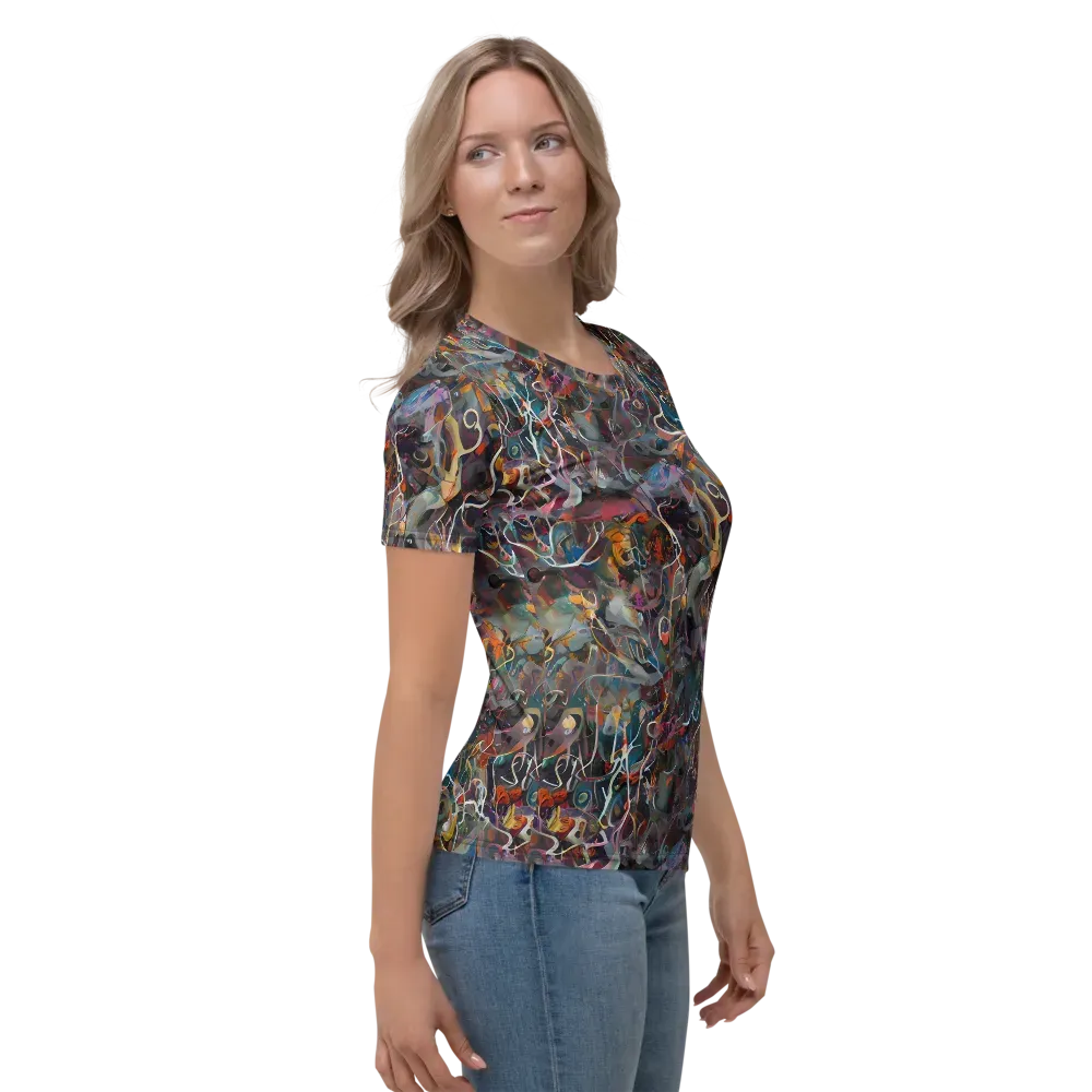 Chromatic Entanglement on Women's Crew Neck T-Shirt — Right