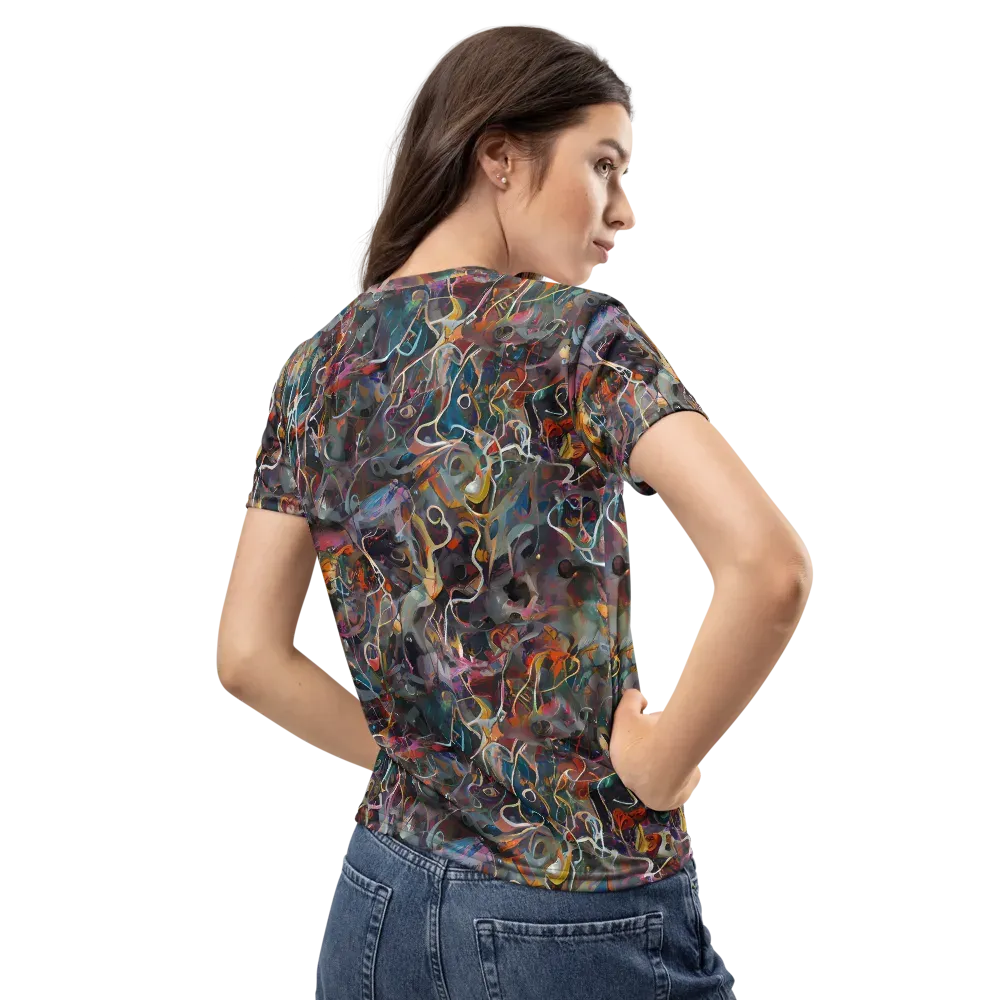Chromatic Entanglement on Women's Crew Neck T-Shirt — Back