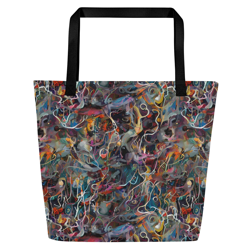 Chromatic Entanglement on Large Tote Bag W/ Pocket — Front