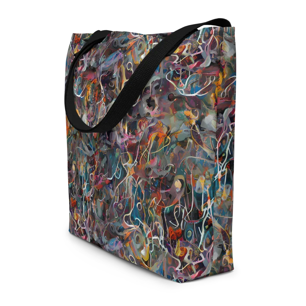 Chromatic Entanglement on Large Tote Bag W/ Pocket — Front