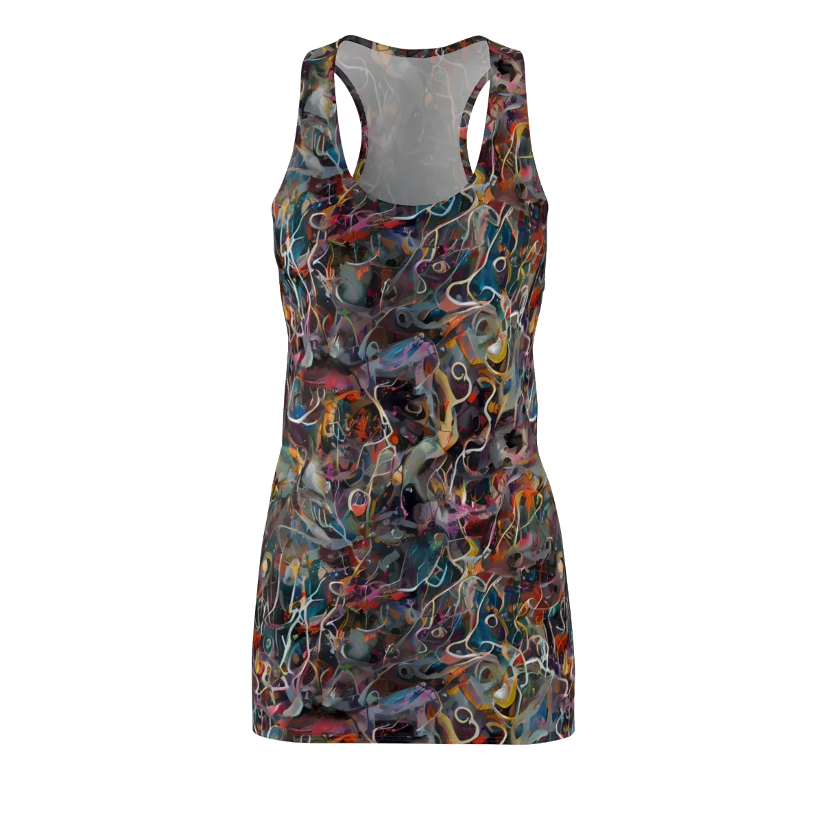 Chromatic Entanglement on Racerback Dress — Front