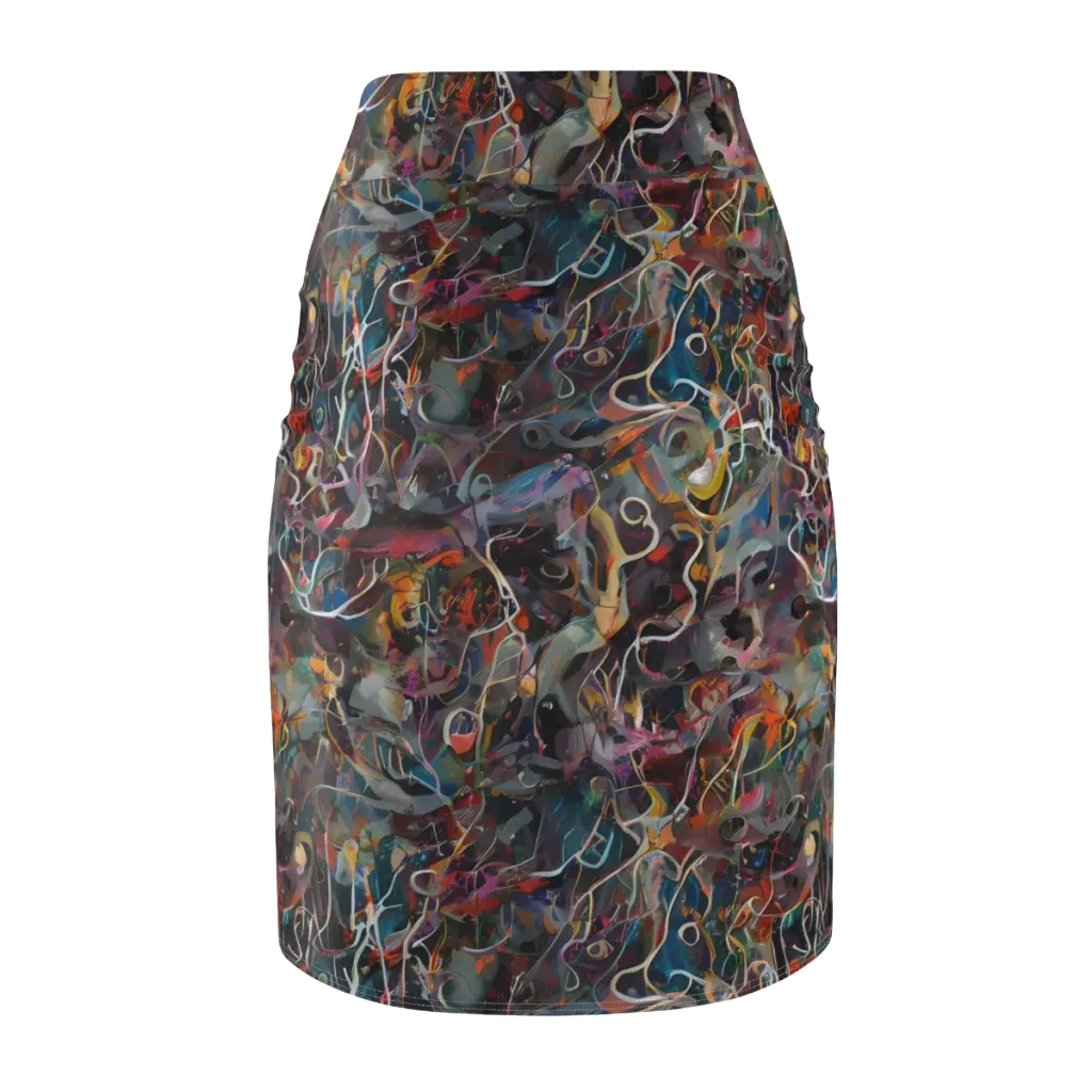 Chromatic Entanglement on Pencil Skirt — Back