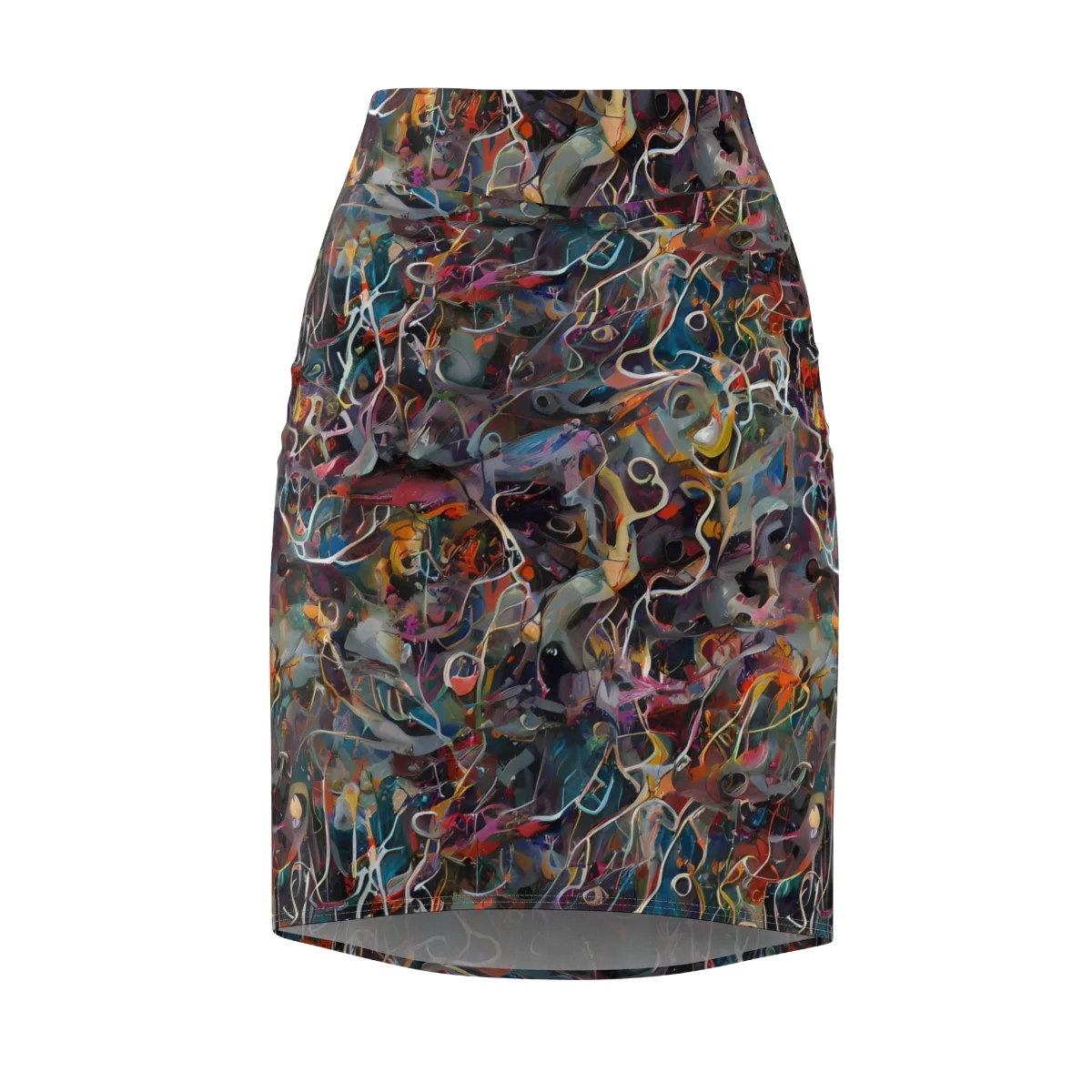 Chromatic Entanglement on Pencil Skirt — Front