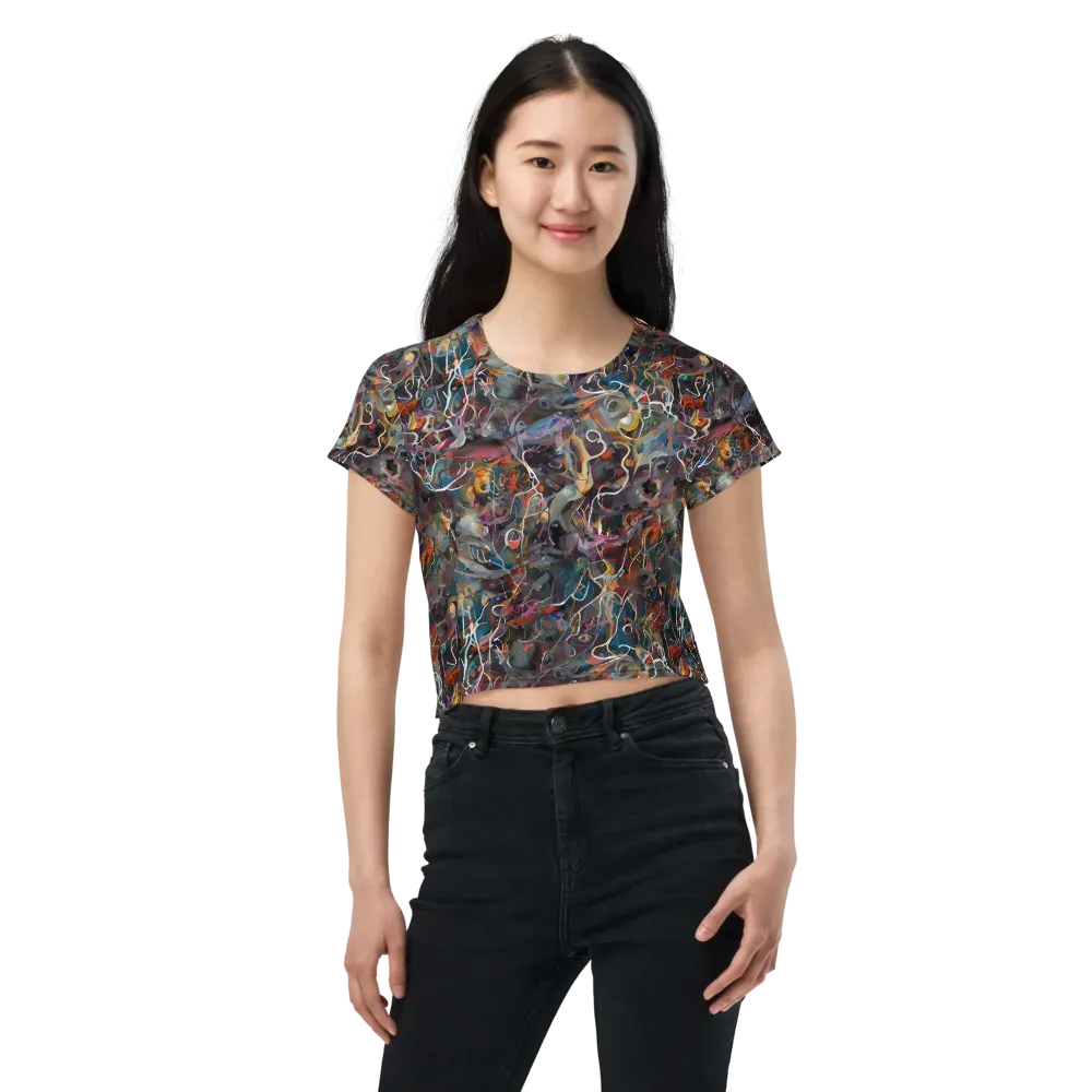 Chromatic Entanglement on Crop Tee — Front