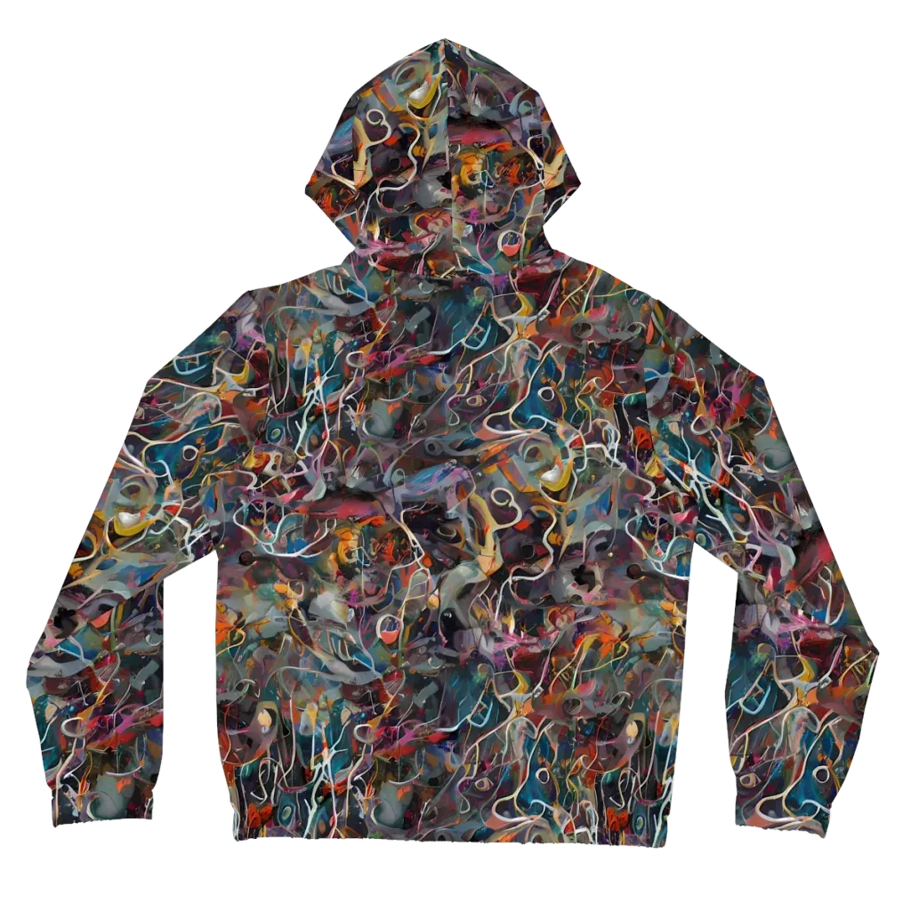 Chromatic Entanglement on Women's Full-Zip Hoodie — Back