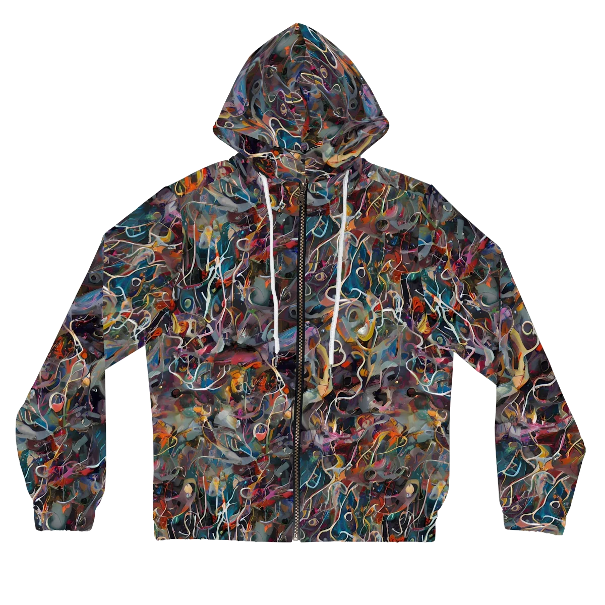 Chromatic Entanglement on Women's Full-Zip Hoodie — Front