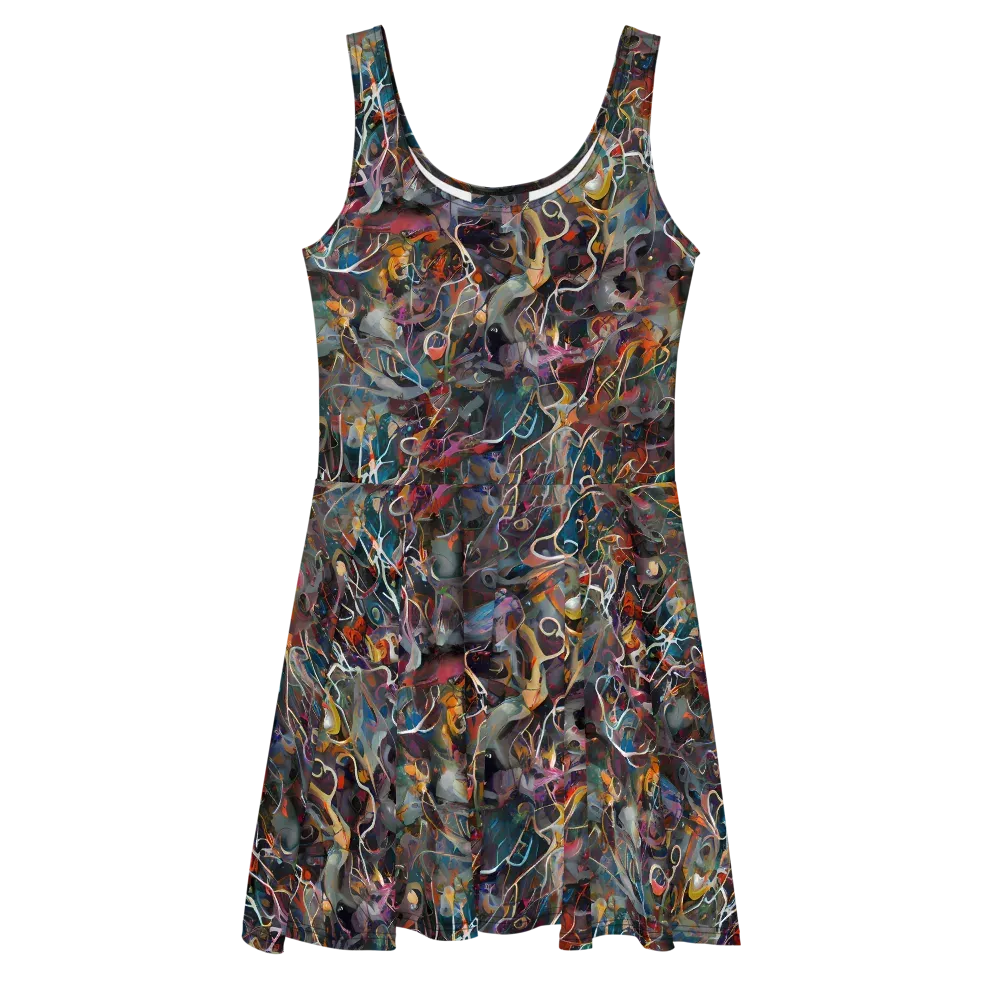 Chromatic Entanglement on Skater Dress — Front