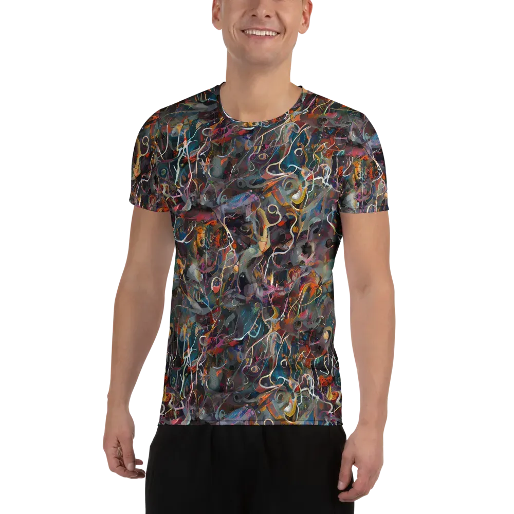 Chromatic Entanglement on Men's Athletic T-Shirt — Front