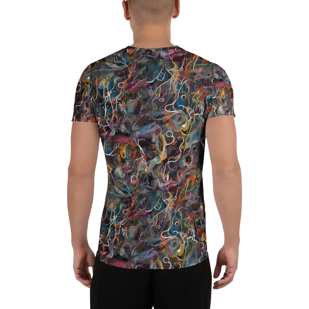 Chromatic Entanglement on Men's Athletic T-Shirt — Back