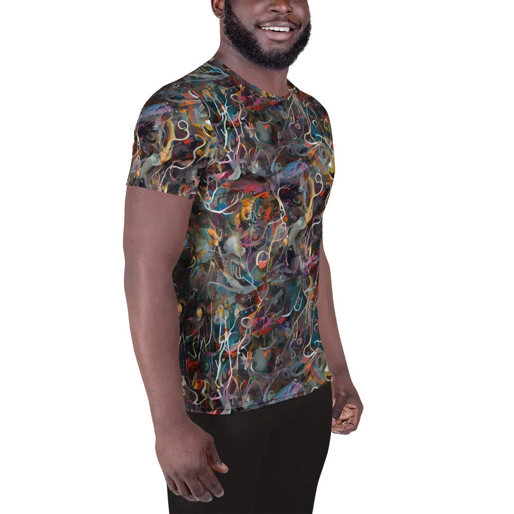 Chromatic Entanglement on Men's Athletic T-Shirt — Right