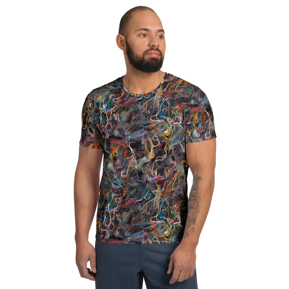 Chromatic Entanglement on Men's Athletic T-Shirt — Front
