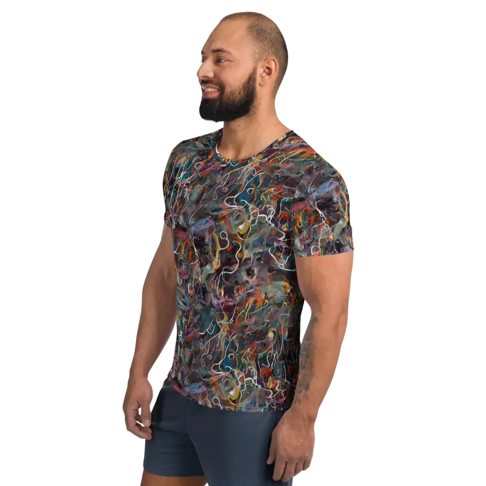 Chromatic Entanglement on Men's Athletic T-Shirt — Left
